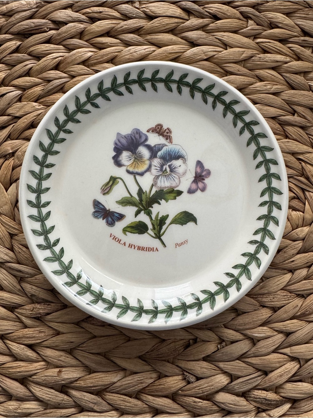Vintage Portmeirion Botanic Garden Side Desert Plate Pansy 6”